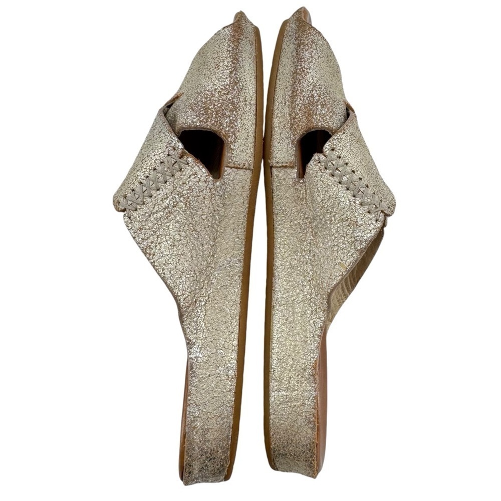 Johnston & Murphy Sonya Gold Leather Sandals Slip On Open Toe COMFY | Size 9.5 - Picture 5 of 12